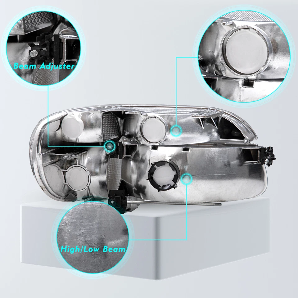 Par de faros esquineros ámbar negro diestro+derecho Fit 95-01 Ford Explorer/Mountaineer Foto 3 de 4