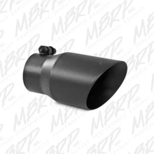 MBRP T5122BLK for Tip 3in Round X 4in Inlet OD Dual Walled Angled Black Tip - F