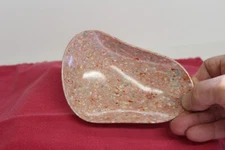 MCM Sculpted Surfboard Shape Candy Trinket Dish Bowl Footed Speckled Color