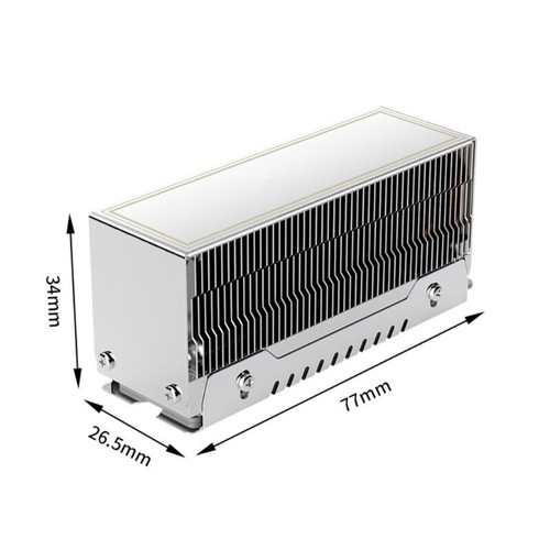 Advanced Metal M.2 2280 SSD Heatsink Heat Pipe Cooler Prevent Overheating - Photo 8/8