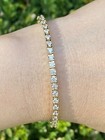 Round Cut 5.5Ct Natural GH/SI-I2 Diamond Wedding Tennis Bracelet 14k Yellow Gold