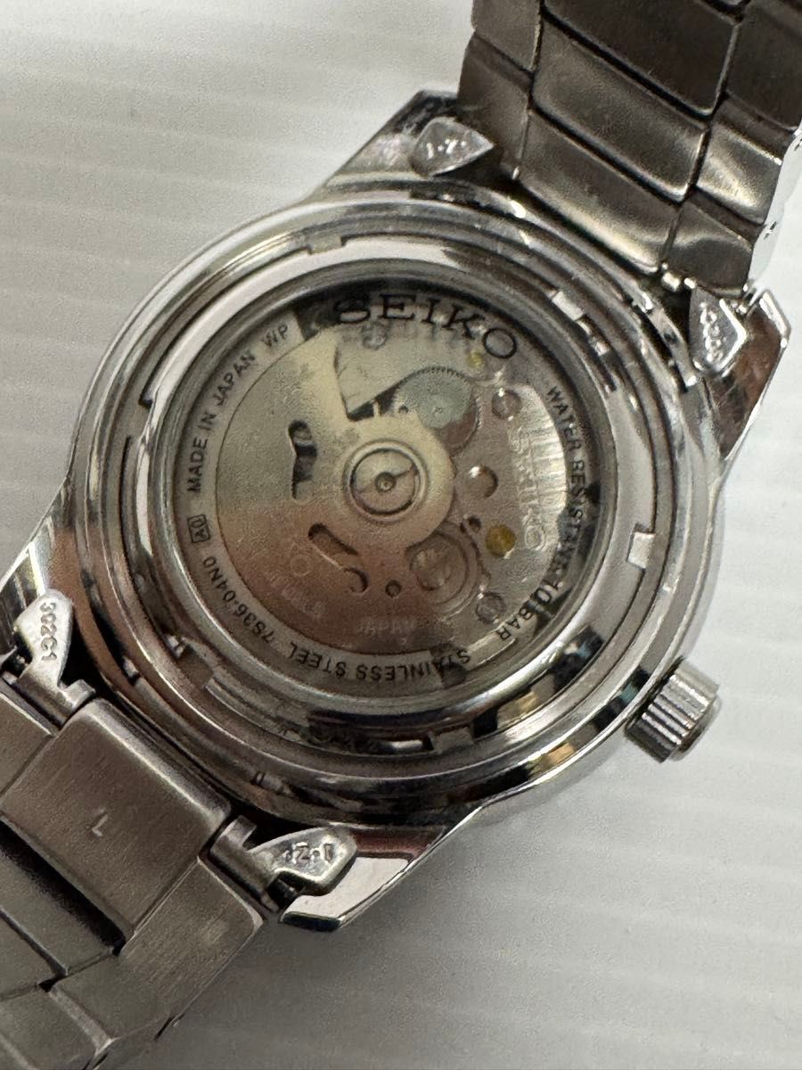 Seiko 5 Sports 7S36-04N0 Day Date Blue Silver 23jewels