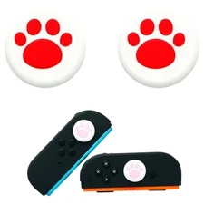 2 Paw Grip Caps for Switch 2 Analog Stick Covers Joy-Con Stick Covers (Scarlet)