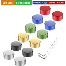 Footswitch Topper Guitar Pedal Button Caps with 3 Set Screws and Protective F...