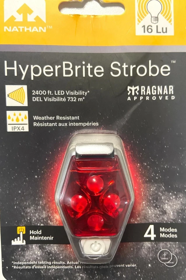 Nathan Hyperbrite / Clip Strobelight Resistente a la intemperie Ciclismo y Luz para Correr  Foto 2 de 4