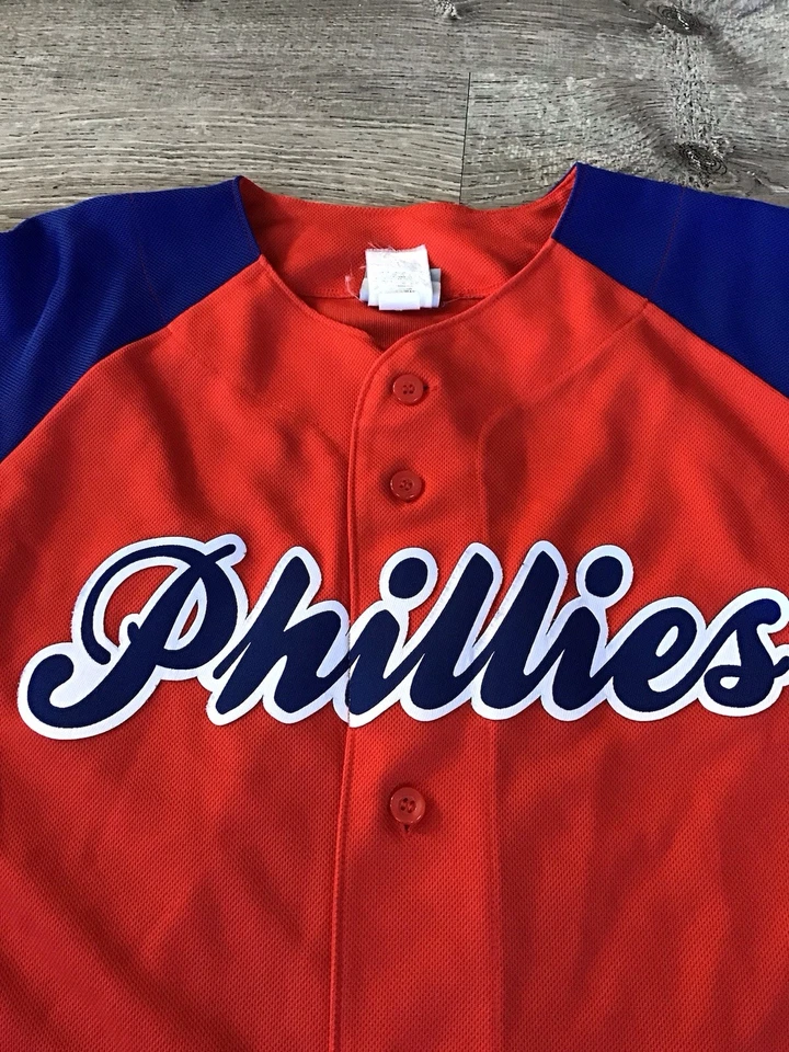 Majestic Mens Large L Philadelphia Phillies Ryan Howard Stitched Jersey #6 - Image 3 of 4