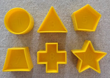 Vintage Tupperware Shape-O-Ball Replacement 6 Shapes 1 3 5 7 8 10 Shapes No Ball