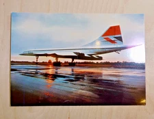 BRITISH AIRWAYS CONCORDE SST AIRLINER PROMOTIONAL POSTCARD - "RUNWAY"