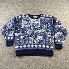 VTG Signatures by Northern Isles Youth Large Chunky Textured Knitted Sweater