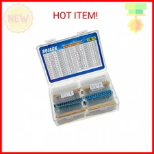 BOJACK 1000 Pcs 25 Values Resistor Kit 1 Ohm-1M Ohm with 1% 1/2W Metal Film Resi