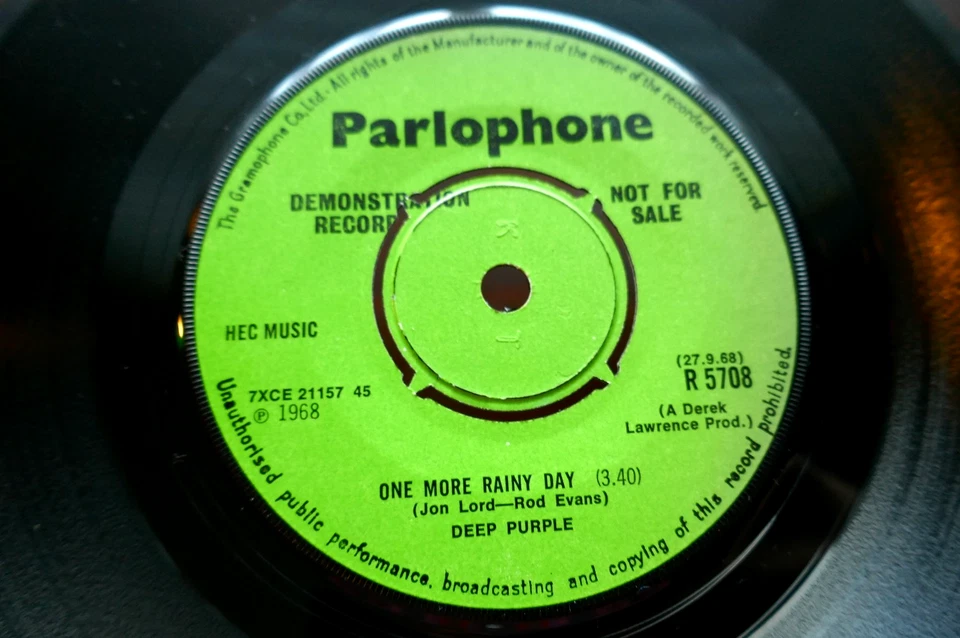 DEEP PURPLE 7 INCH 45 DEMO ' HUSH ' 1968 - EX ! - Image 2 of 4