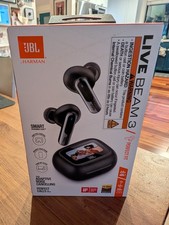 NEW SEALED JBL Live Beam 3 - Smart Case Earbuds - Black - Free Shipping