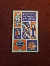 Vintage 1967 Festive Snacks & Canapés Cookbook Recipes Peter Pauper Press Kitsch