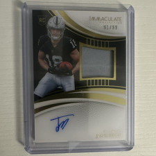 2025 Panini Immaculate Collection Jack Bech RC Auto Patch /99 #124 Raiders
