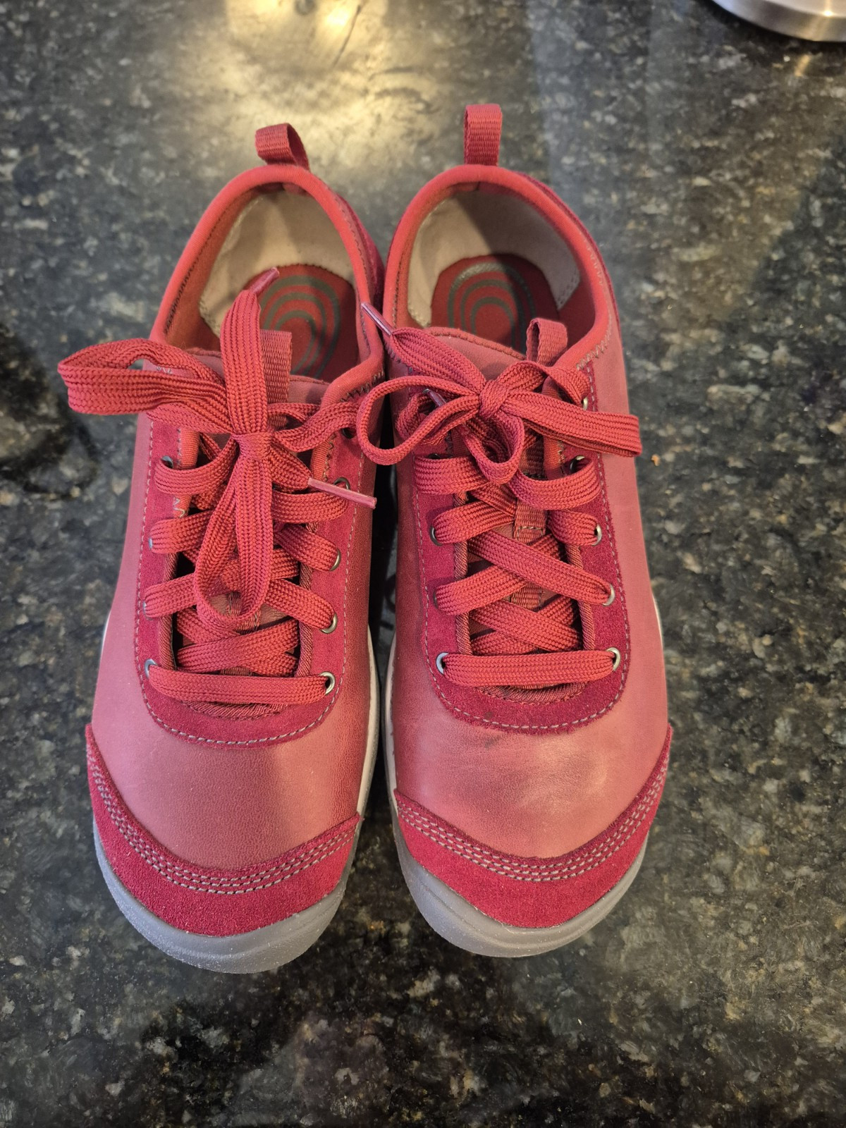 Scarpe sneakers casual Keen donna Hush Lea CNX rosse stringate taglia 8 5