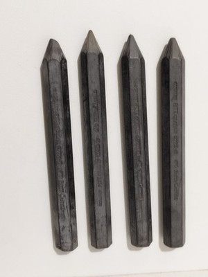 Nr. 4 Graphit Stick Sechskant Faber-Castell 2B-4B-6B-9B reiner Graphit 12x1,3 cm