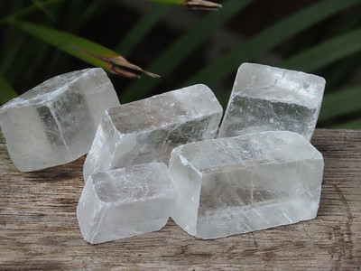 5 x Natural Selenite Rectangular Prism Crystal