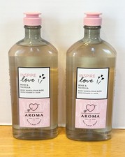 Bath  Body Works 10 oz Aroma Inspire Love Rose Vanilla Body Wash  Foam Bath x2