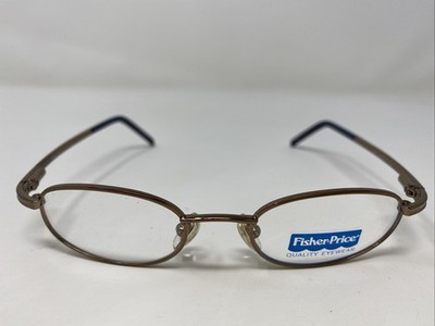 Fisher Price GOLD FISH BROWN 42-17-125 Metal Full Rim Eyeglasses Frame R864