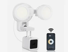 3-in-1 SmartCam Floodlight Charger and Mount for SimpliSafe Noorio B210 Wyze Cam
