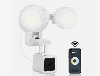 WASSERSTEIN 3-in-1 SmartCam Floodlight Charger and Mount for SimpliSafe Noorio B210 Wyze Cam