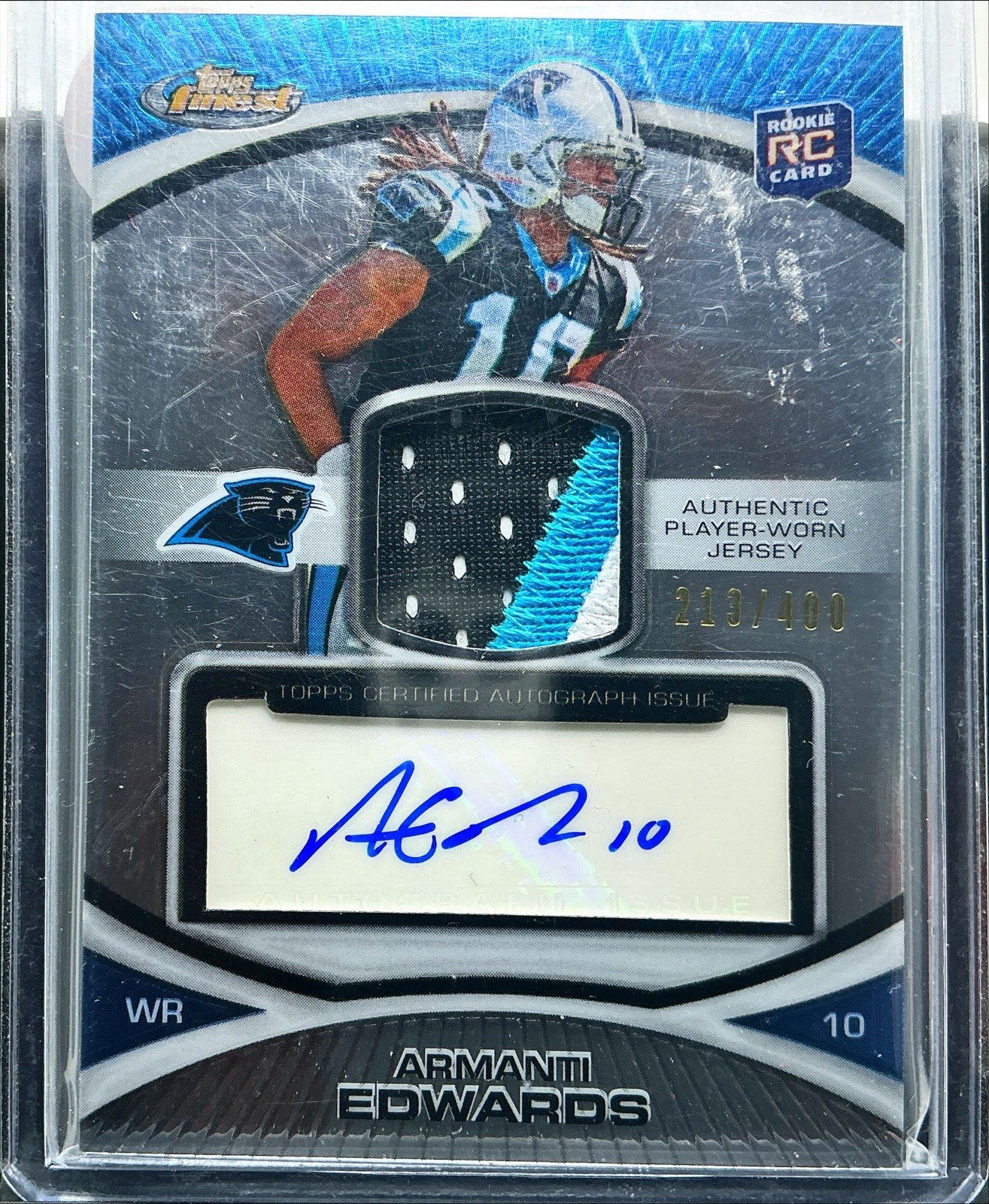 Armanti Edwards Finest #66 Jersey Autograph