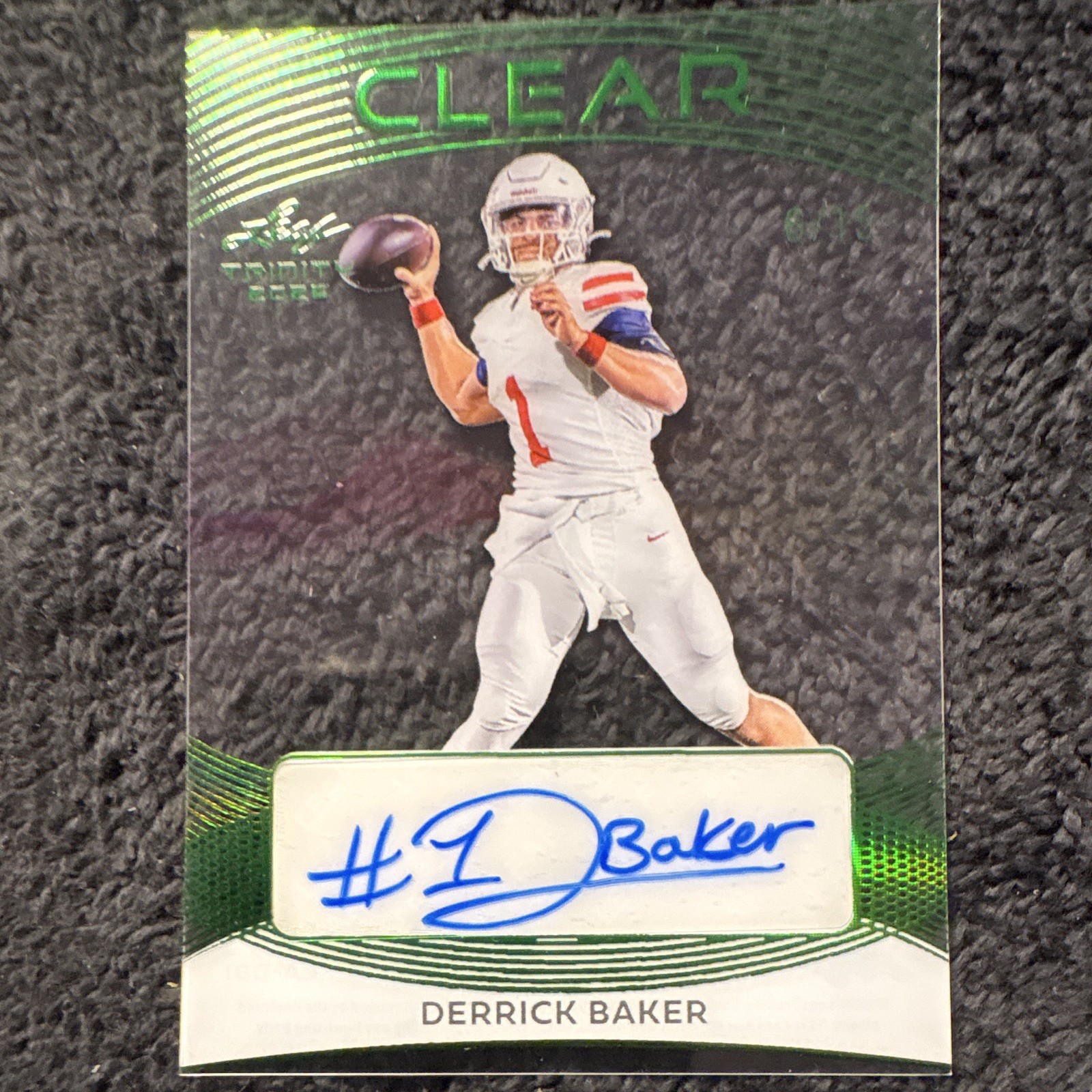 Leaf Trinity 2026 Derrick Baker Clear Auto Buffalo Bulls CA-DB1 6/15 Auto
