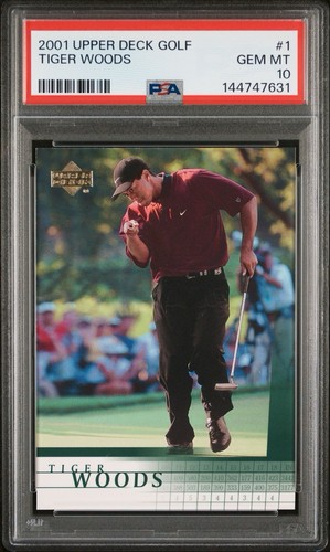 2001 Upper Deck Tiger Woods Rookie #1 PSA 10