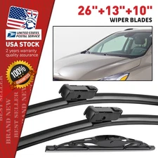 Sturdy Top-Lock Windshield Wiper Blades Size 26"+13"+10" Efficient Waterproof