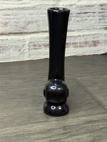 Vintage Frankoma Pottery Snail Bud Vase Prairie #31 Black - Picture 2 of 6