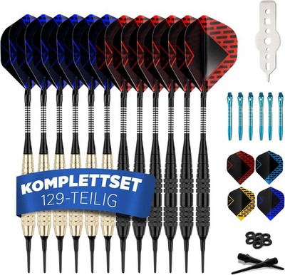 RED DRAGON Strata Game on Dart-Set - 20 Gramm Black Steel Tip Darts Set Mit Flüg