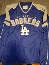 G-III Los Angeles Dodgers Windbreaker Pullover V-Neck Royal Blue, Size Medium