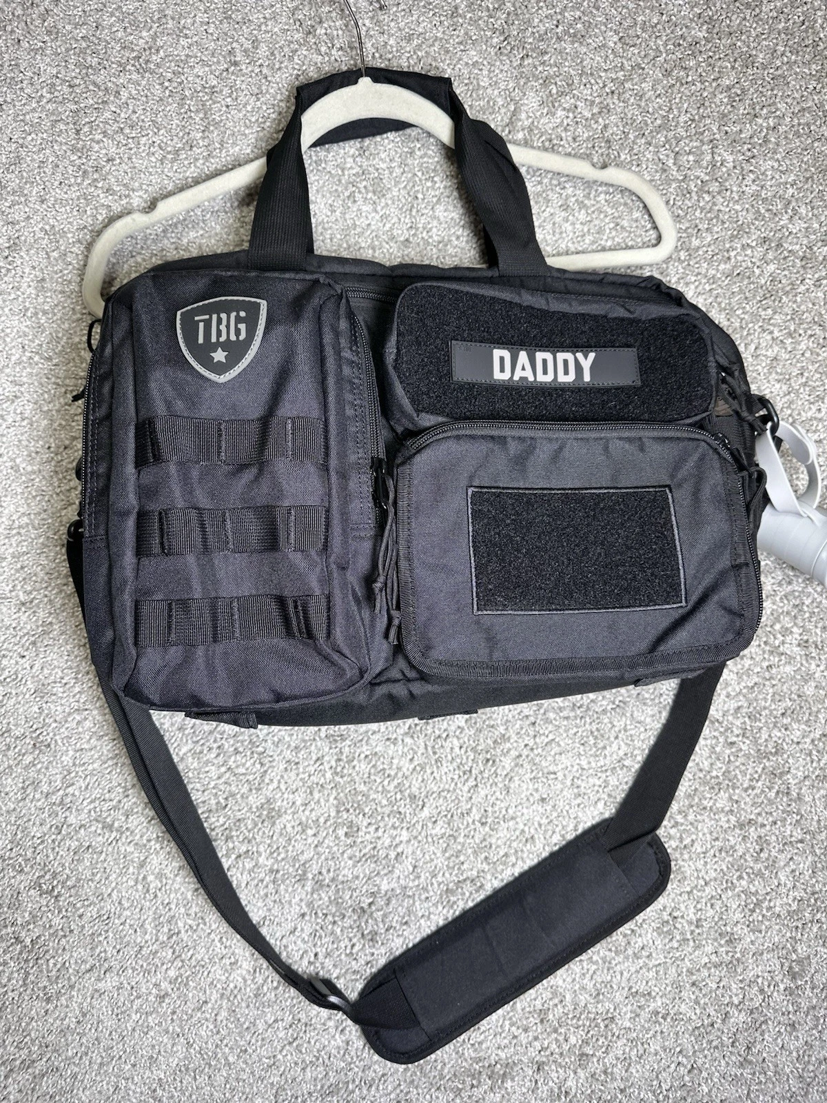4th Gen Tactical Bay Gear TBG Deuce 4.0 Diaper Bag Dad Black With Changing Mat