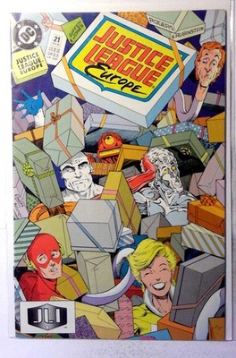 Justice League Europe #21 1990 DC Power Girl Captain Atom Flash Comic