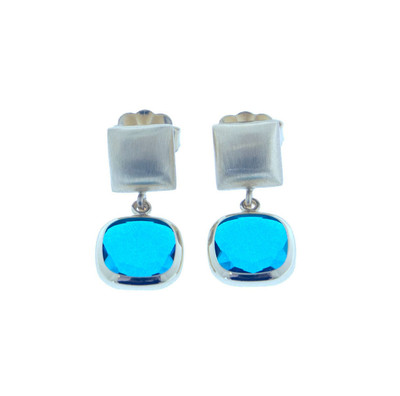 AquaForte Ohrstecker mit blauen Kristallen H4180351-S