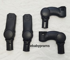 2 Sets Icandy 1 2 3 & 4 Peach Elevators & Maxi Cosi Car Seat Adapters Black