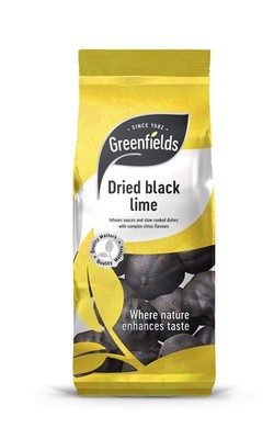 Greenfields getrocknete schwarze Limette 55g, Premium Qualität ganze getrocknete Limette, 100% natürlich