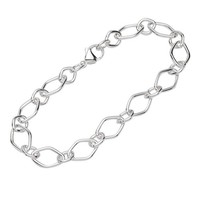 Armband 925 Sterling Silber 22Cm Figaro Ankerkette Rund Damen Armkette Exquisit