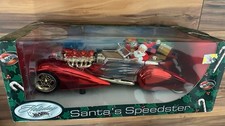 Vintage 2002 HOLIDAY HOT WHEELS SANTA'S CONVERTIBLE SPEEDSTER RED PRESENTS NOB.