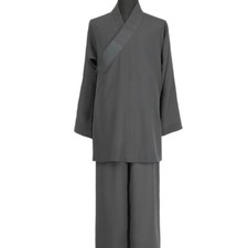 Buddhist Shaolin Monk Robe Linen Kung Fu Suit Meditation Uniforms Full Set