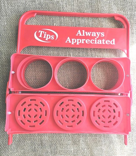 New Foldable Red 6 Cup Drink Holder Carrier Caddy Plastic Tip Always Appreciated - Picture 4 of 4