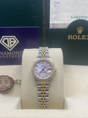 Rolex Datejust 69173 Custom Diamond Bezel andMother Of Pearl Dial box and papers - Picture 2 of 6