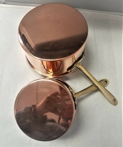 Copper Pan with Brass Handle - Set of 2- Pcs. Beautiful Item. - Picture 6 of 6