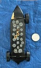 Vintage 1958 Wood Soapbox Derby Car 7" Black w/ Yellow Pinstripes — photo 6