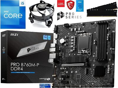 PC Aufrüstkit Intel Core i5-12400F bis 64GB DDR4 mit TPM 2.0 MSI PRO B760M-P