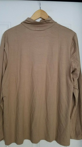 Women's Chico's Rayon Sycamore Silky Stretchy Ruched Mock Neck Knit Top 2 - L - Picture 6 of 12