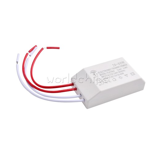 20-60W 220V To AC12V LED Halogen Lamp Light Electronic Transformer Adapter New - Picture 4 of 12