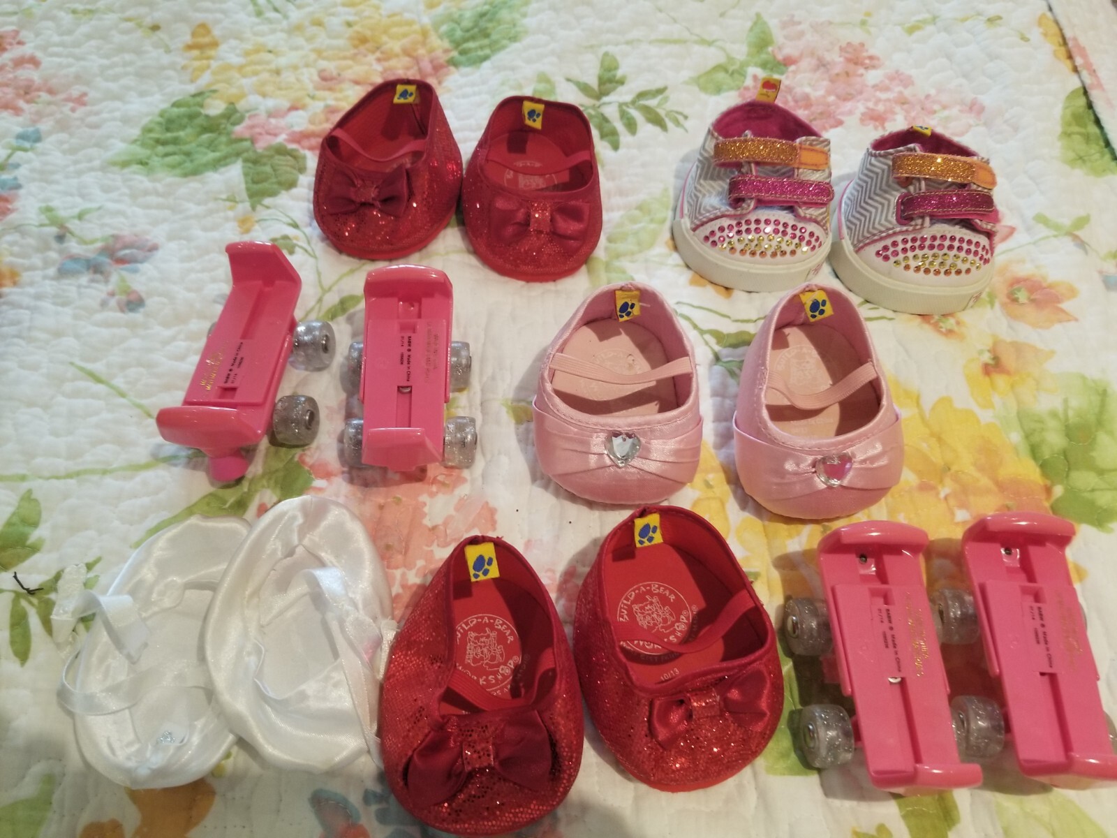 Build A Bear Shoes Roller Skates Ballet Slippers Sneakers 7 Items