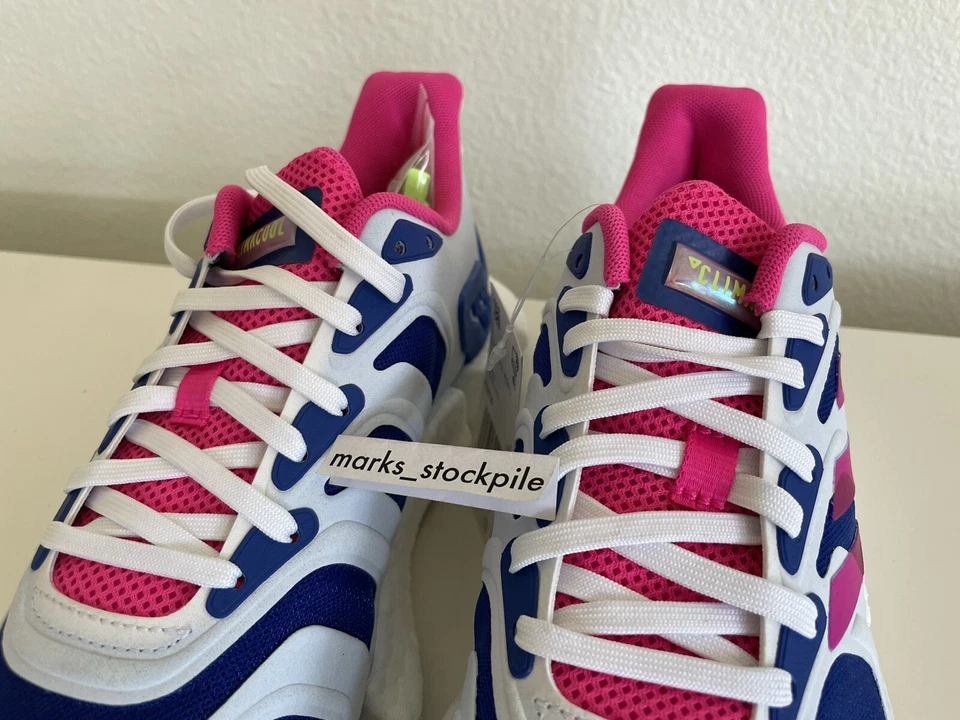 Adidas ClimaCool Vento Boost Running White Shock Pink Signal Green FX4730 Sz 8.5 - Image 3 of 4