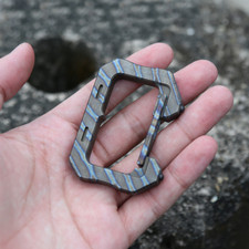 EDC Solid Titanium Alloy Carabiner Survival Multi Tactical Tools Keychain Buckle